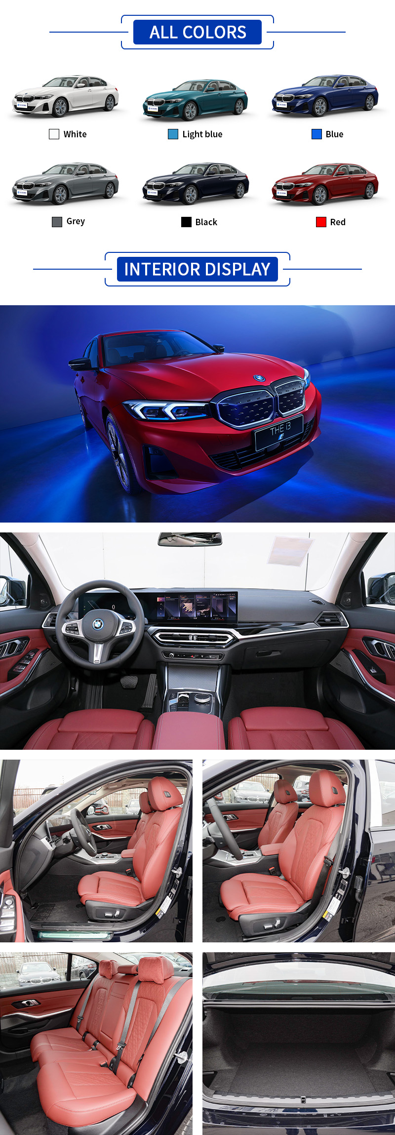 BMW i3 All Colors,BMW i3 All Interior Display